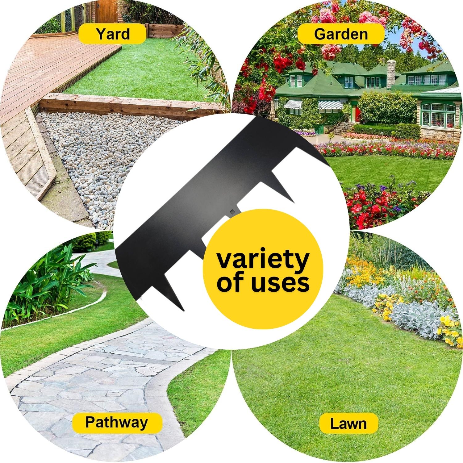 buy black metal lawn edging